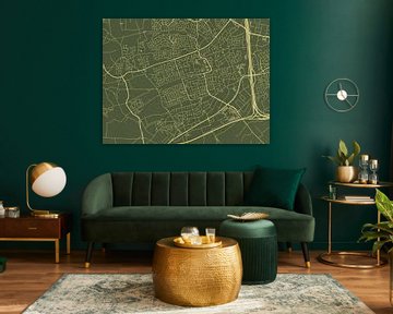 Kaart van Veldhoven in Groen Goud van Map Art Studio