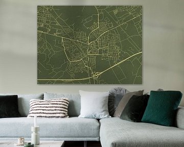 Kaart van Geldrop in Groen Goud van Map Art Studio