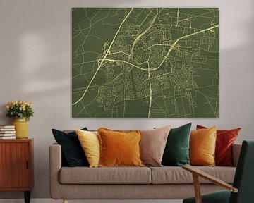 Kaart van Roosendaal in Groen Goud van Map Art Studio
