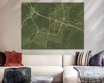 Kaart van Amstelveen in Groen Goud van Map Art Studio