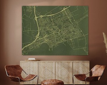 Kaart van Hoorn in Groen Goud van Map Art Studio