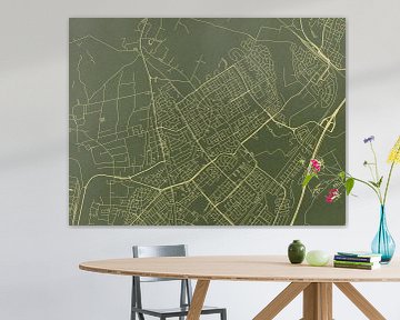 Kaart van Heemskerk in Groen Goud van Map Art Studio