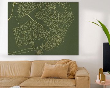 Kaart van Volendam in Groen Goud van Map Art Studio