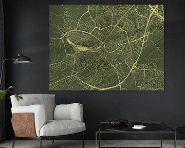 Kaart van Amersfoort in Groen Goud van Map Art Studio