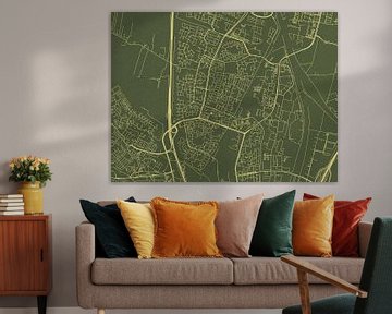 Kaart van Nieuwegein in Groen Goud van Map Art Studio