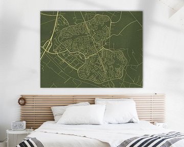 Kaart van Houten in Groen Goud van Map Art Studio