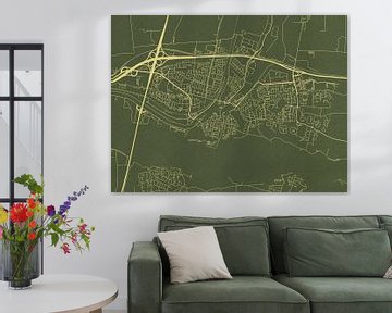 Kaart van Gorinchem in Groen Goud van Map Art Studio