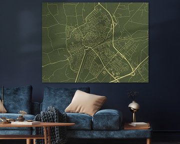 Kaart van Middelburg in Groen Goud van Map Art Studio