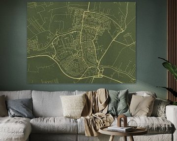 Kaart van Alphen aan de Rijn in Groen Goud van Map Art Studio