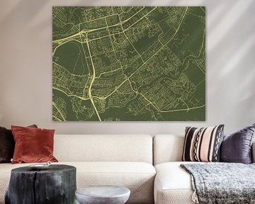 Kaart van Capelle aan den IJssel in Groen Goud van Map Art Studio