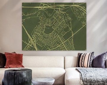 Kaart van Hendrik-Ido-Ambacht in Groen Goud van Map Art Studio