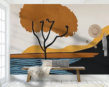 Voorbeeld van het werk in een kamer