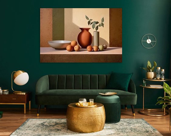 Voorbeeld van het werk in een kamer