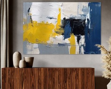 Verstild Landschap | Abstracte Moderne Kunst van Blikvanger Schilderijen