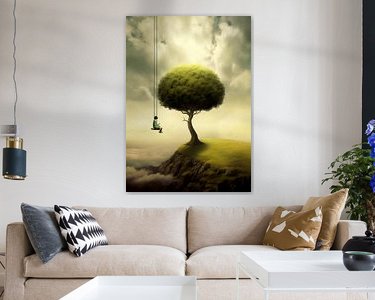 Voorbeeld van het werk in een kamer