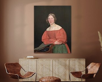 Portret van de zus van de kunstenaar, Cecilie Margrethe Petersen, née Købke, Christen Købke