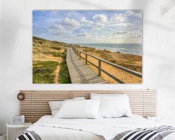 Passerelle de Sylt à Kampen sur la falaise rouge