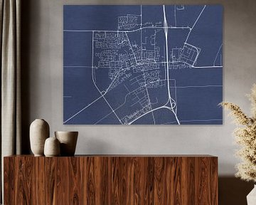 Kaart van Emmeloord in Royaal Blauw van Map Art Studio