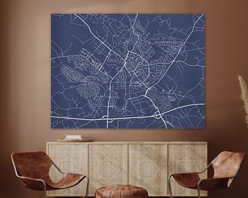 Kaart van Doetinchem in Royaal Blauw van Map Art Studio