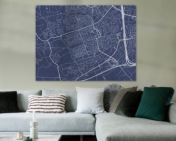 Kaart van Veldhoven in Royaal Blauw van Map Art Studio