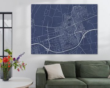 Kaart van Etten-Leur in Royaal Blauw van Map Art Studio