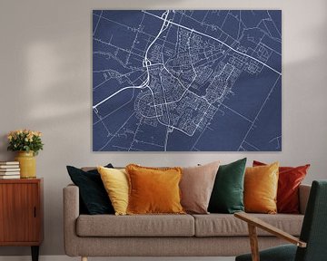 Kaart van Purmerend in Royaal Blauw van Map Art Studio