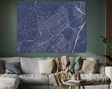 Kaart van Heemskerk in Royaal Blauw van Map Art Studio