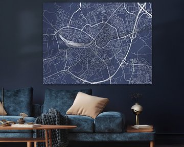 Kaart van Amersfoort in Royaal Blauw van Map Art Studio