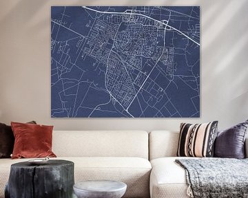 Kaart van Veenendaal in Royaal Blauw van Map Art Studio