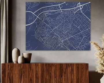 Kaart van Zeist in Royaal Blauw van Map Art Studio