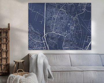 Kaart van Nieuwegein in Royaal Blauw van Map Art Studio