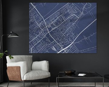 Map of Leidschendam in Royal Blue by Map Art Studio