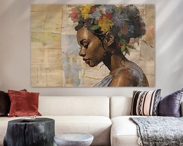 Sophia | Modern Portrait Mixed Media sur Tableaux ARTEO