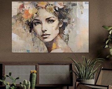 Zoë | Portret Collage van ARTEO Schilderijen