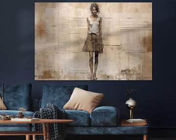 Chloe | Modernes Portrait Collage von ARTEO Gemälde