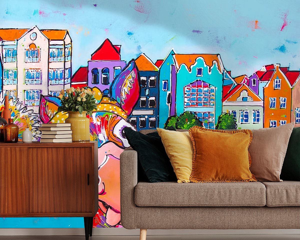 Voorbeeld van het werk in een kamer