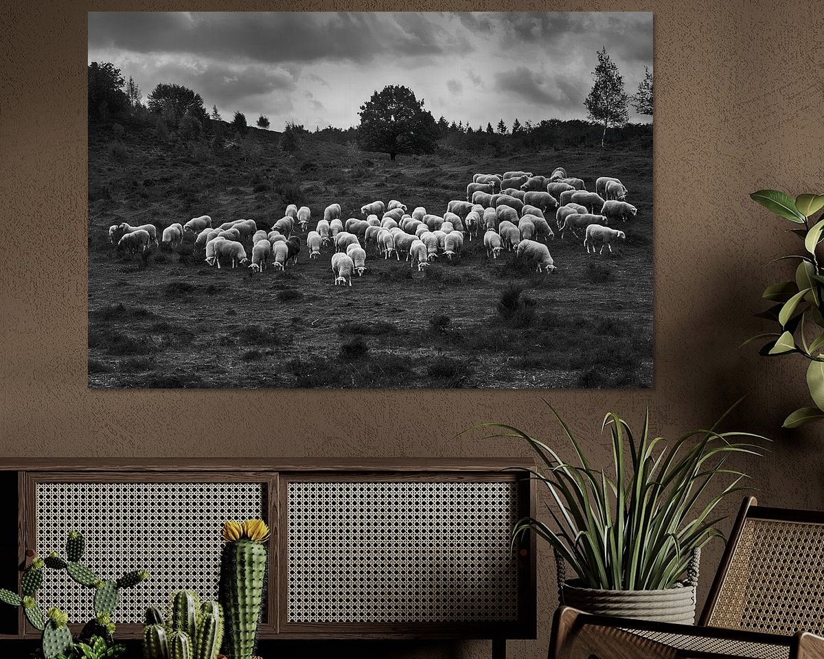 Voorbeeld van het werk in een kamer