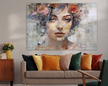 Violet | Modern Portrait Mixed Media