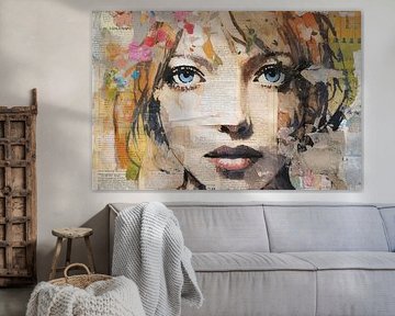 Sadie | Portrait Mixed Media by ARTEO Paintings