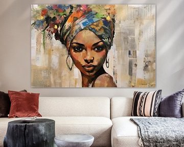 Afrikaanse vrouw | Afrikaanse vrouw van ARTEO Schilderijen