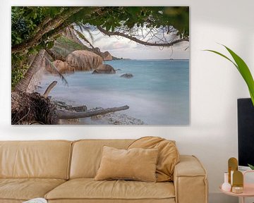 Droomstrand Anse Source d'Argent (La Digue / Seychellen) van t.ART