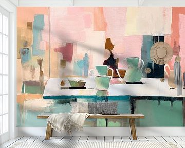 The Lovely Breakfast | Moderne Kunst van Blikvanger Schilderijen