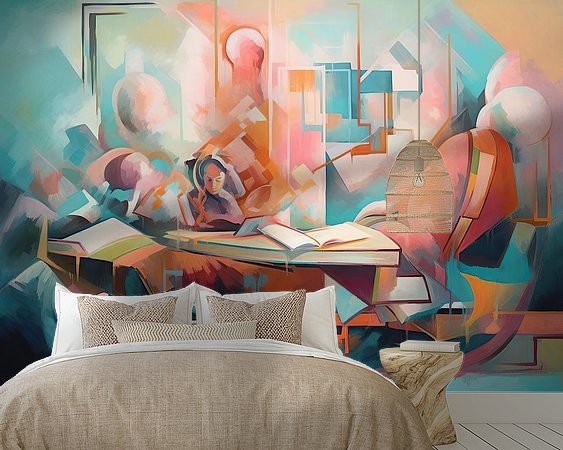 Voorbeeld van het werk in een kamer