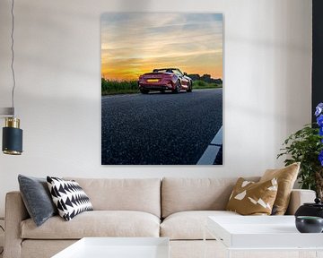 BMW Z4 M40i in front of a sunset by Pieter van Dieren (pidi.photo)