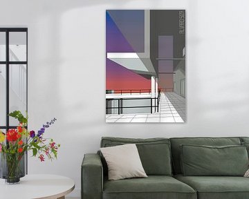 Alvaro Siza 6 - Zonsondergang met Grijze Driehoek van TAAIDesign