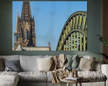 Cologne Cathedral and Hohenzollern Bridge, by Walter G. Allgöwer