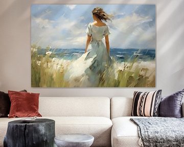 Tranquil Breeze | Meditating by ARTEO Paintings