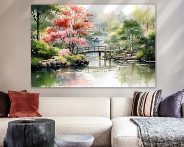 Zen-Garten des Geistes | Zen-Kunst von ARTEO Gemälde