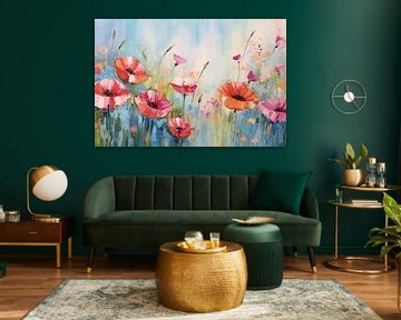 Achtsamkeit in voller Blüte | Achtsamkeitsmalerei von ARTEO Gemälde