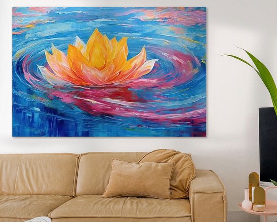 Voorbeeld van het werk in een kamer